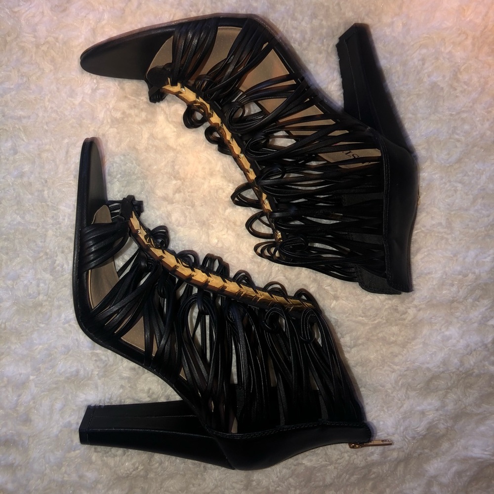 JustFab Short Gladiator Heels